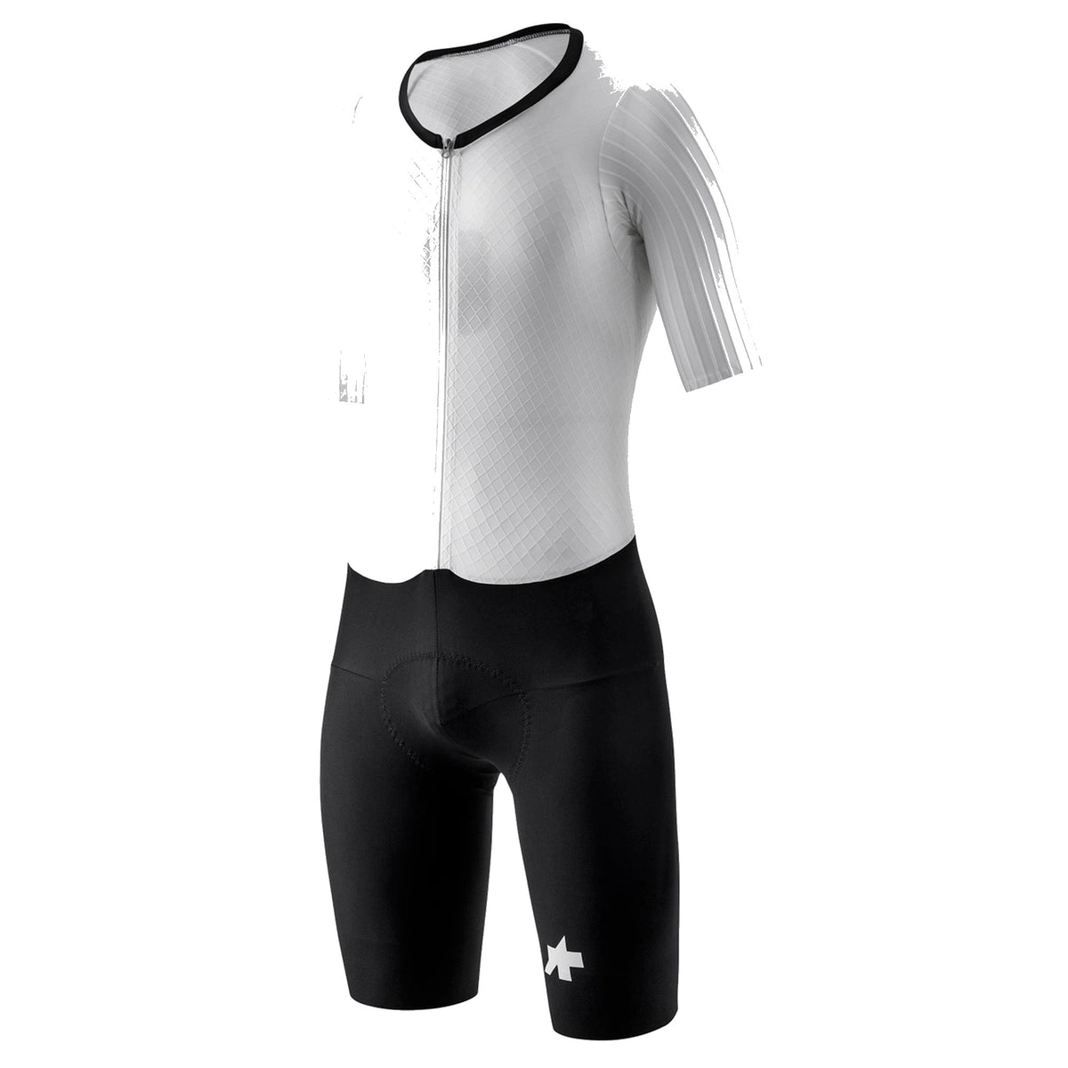 Combinaison ASSOS  EQUIPE RS RAPIDFIRE S11 Blanc/Noir — fond blanc, 2000 x 2000