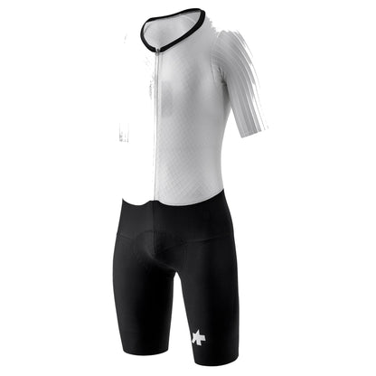 Combinaison ASSOS  EQUIPE RS RAPIDFIRE S11 Blanc/Noir — fond blanc, 2000 x 2000