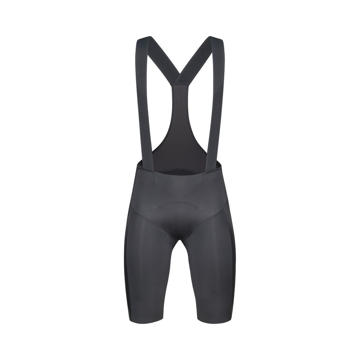 Kurze POC RACEDAY Trägerhose in Grau — weißer Hintergrund, 2000 x 2000