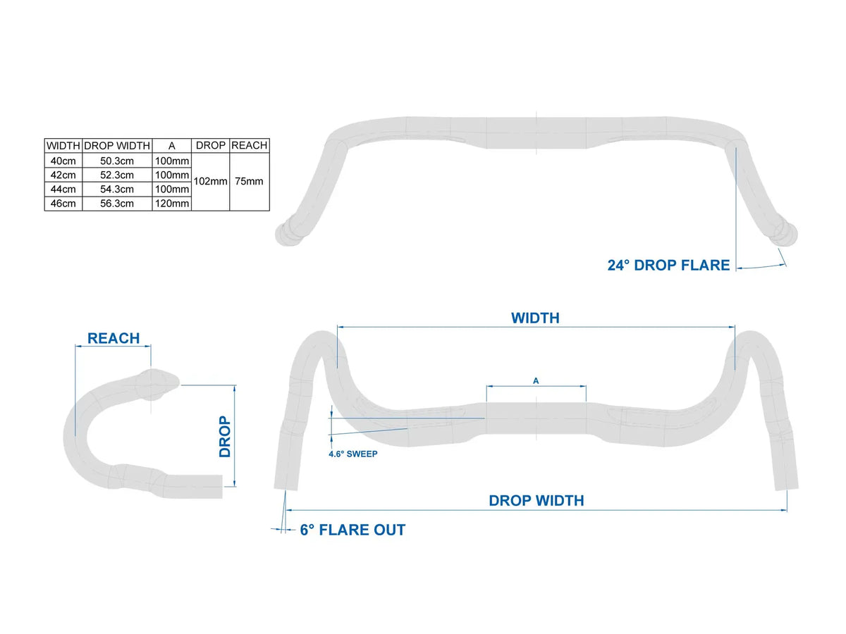 Gravel-Lenker RITCHEY VENTUREMAX V2 WCS Flare 24° EPS/Di2