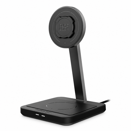 QUADLOCK MAG Doppel-Induktionsladegerät für den Schreibtisch — Produktansicht vor weißem Hintergrund
