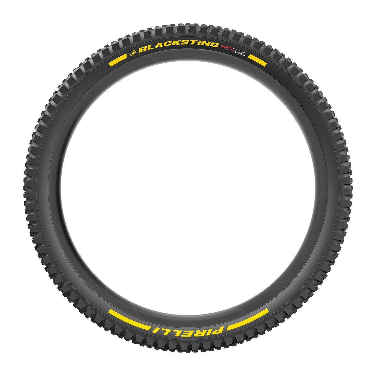 PIRELLI SCORPION BLACK STING Reifen 27.5x2.40 Soft DualWall Tubeless Ready Faltreifen Schwarz/Gelb Team Edition