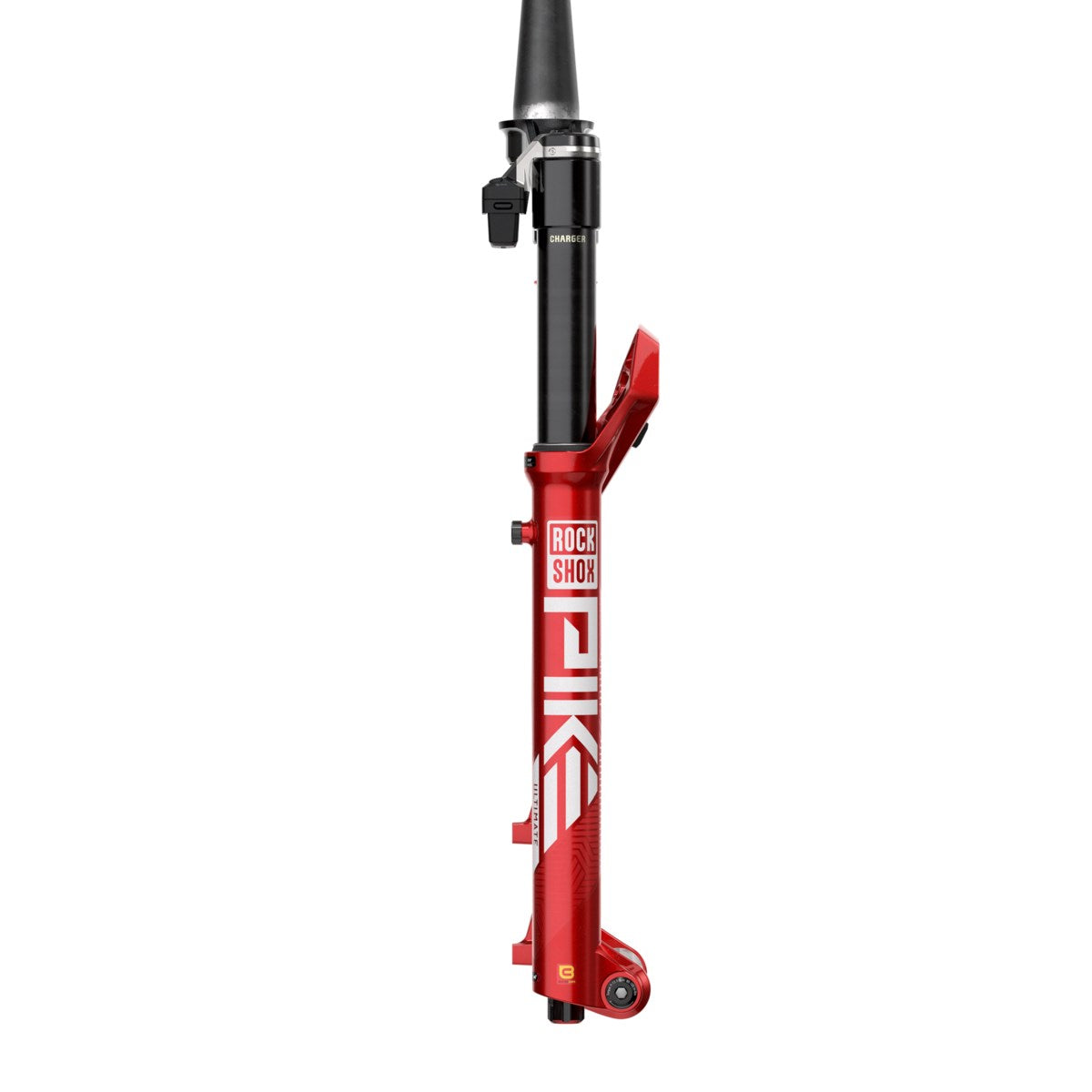 Fourche ROCKSHOX PIKE ULTIMATE FLIGHT ATTENDANT Rouge - vue de profil