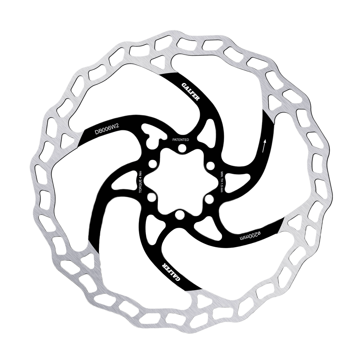 Scheibe GALFER WAVE 2mm 6 Löcher