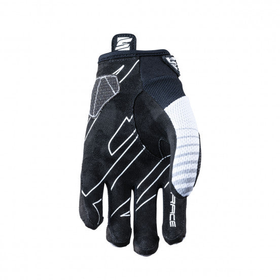 FIVE BMX RACE Junior-Handschuhe Schwarz/Weiß