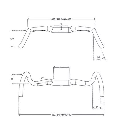 Lenker DEDA GERA ALU 24° POB Finish