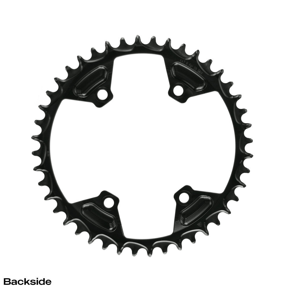 ALUGEAR GRX Einfach-Kettenblatt, 12-fach, schwarz, Rückansicht