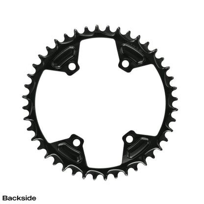ALUGEAR GRX Einfach-Kettenblatt, 12-fach, schwarz, Rückansicht