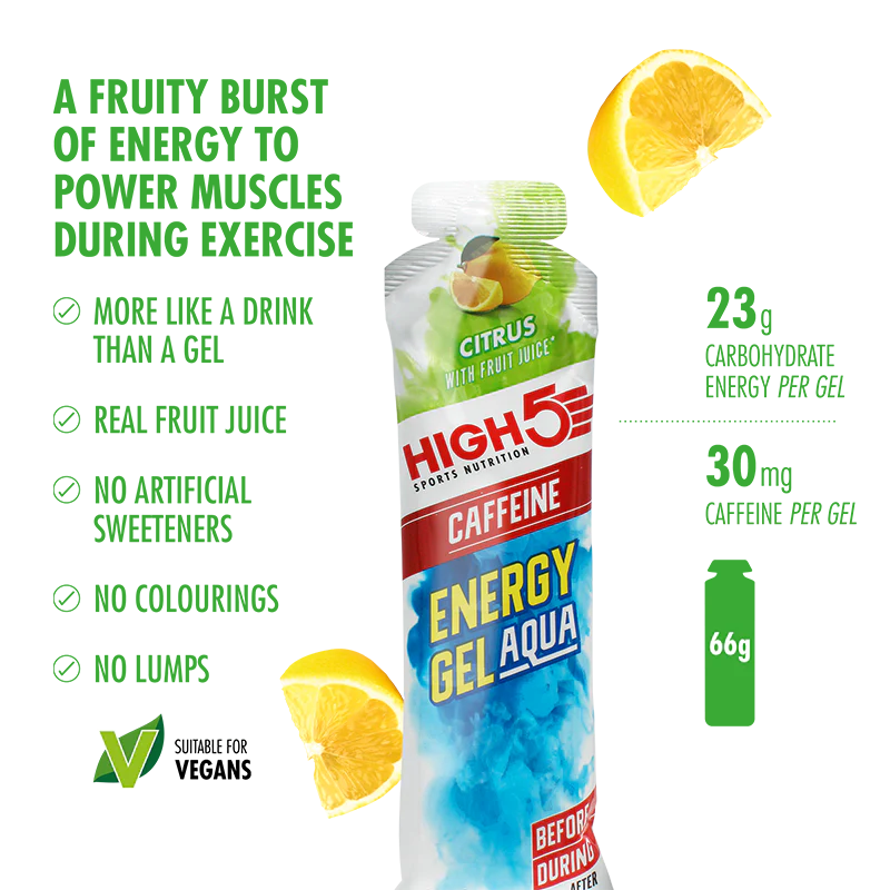 Packung Energie-Gel HIGH5 ENERGY GEL Aqua (15x 66g) Mix Geschmacksrichtungen