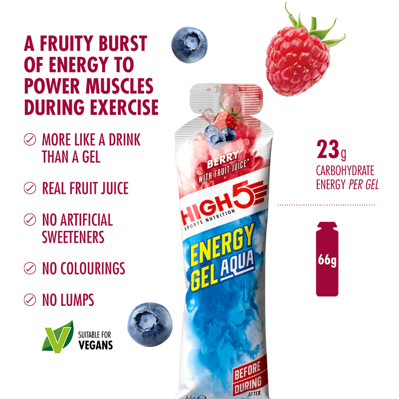 Packung Energie-Gel HIGH5 ENERGY GEL Aqua (15x 66g) Mix Geschmacksrichtungen