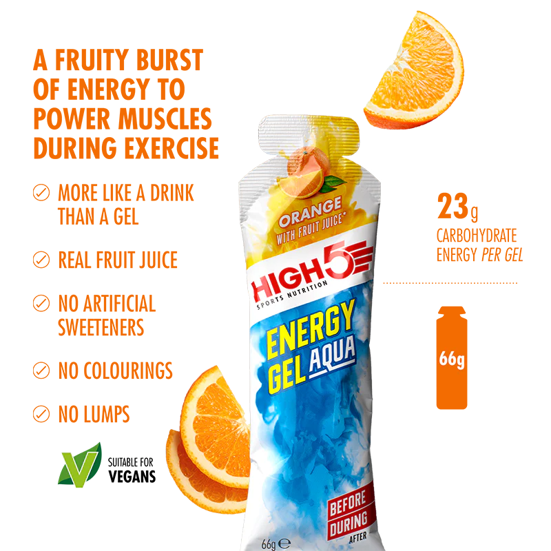 Packung Energie-Gel HIGH5 ENERGY GEL Aqua (15x 66g) Mix Geschmacksrichtungen