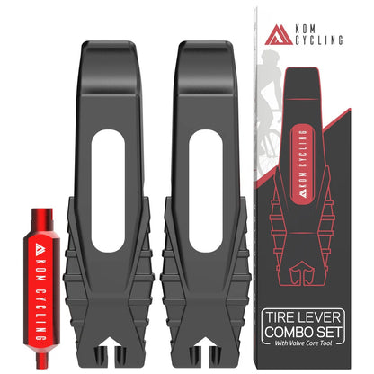 Kombiset Reifenheber und Ventile KOM CYCLING