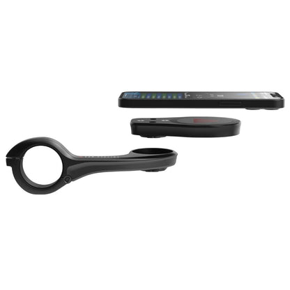 KOM CYCLING Magnetadapter für iPhone-Lenkerhalterungen — Darstellung der Verbindung mit einem beispielhaften Telefon