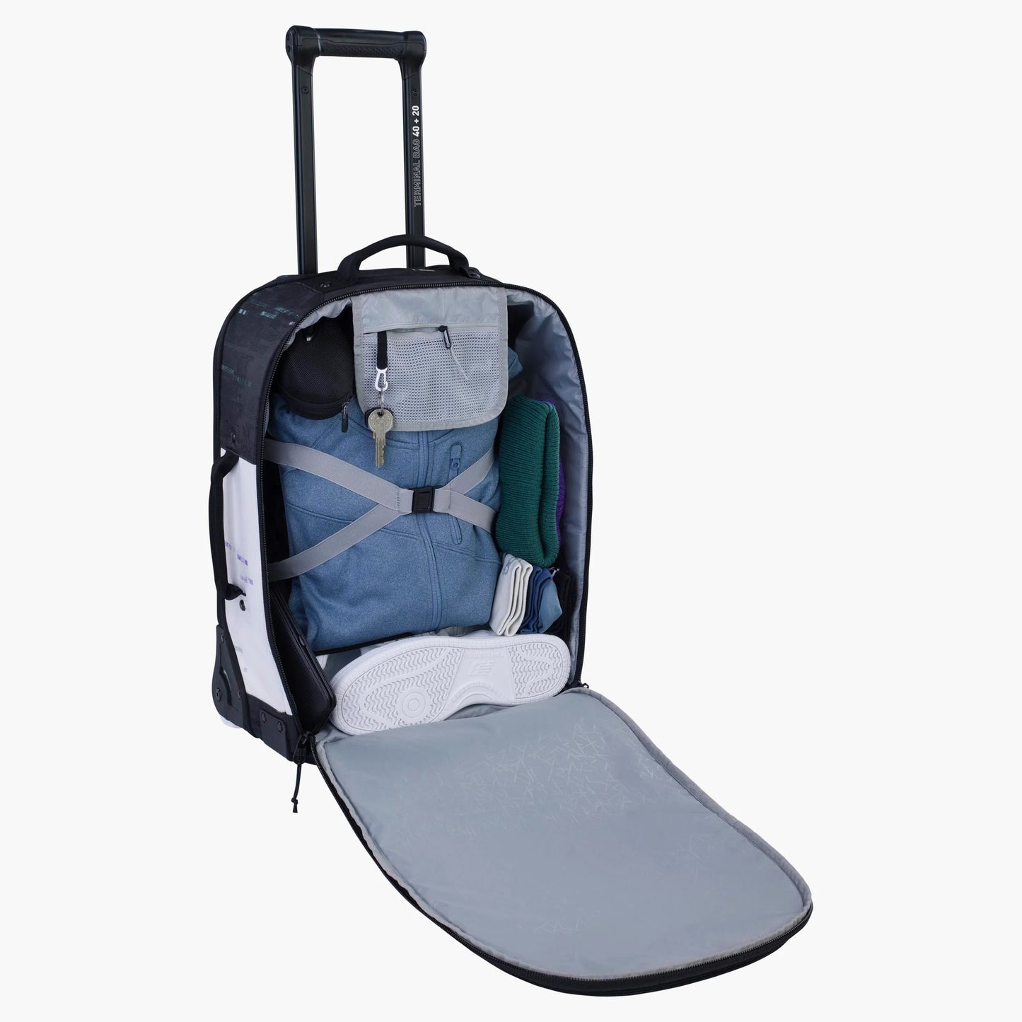 Koffer EVOC Trolley 40L +20L Schwarz/Weiß