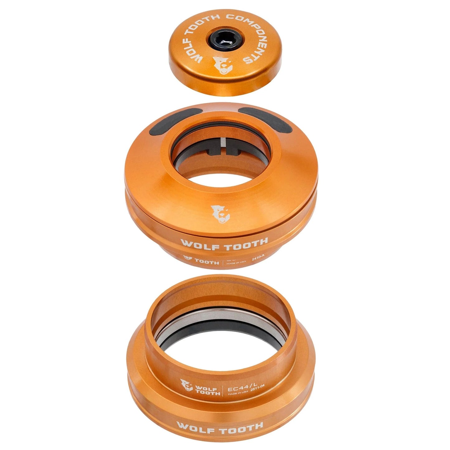 Jeu de Direction Externe WOLF TOOTH PREMIUM AERO EC44 Orange