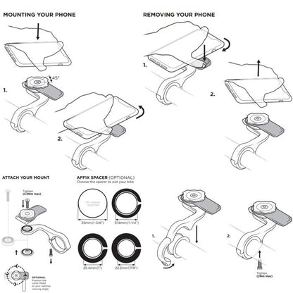 Support de Fixation pour Cintre QUADLOCK OUT FRONT MOUNT PRO