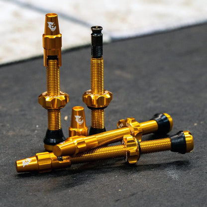 2er-Set Tubeless-Ventile WOLF TOOTH CLIK VALVE Gold