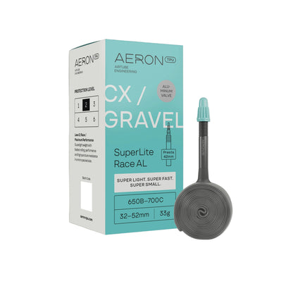 Chambre à Air AERON SuperLite Race Valve Alu CX-Gravel  650b/700x32-52mm