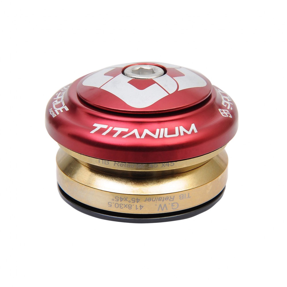 Integrierter Steuersatz PRIDE Ti45 Titanium iIS42 1"1/8 Rot