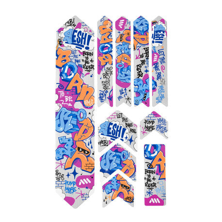 Protection Adhésive pour Cadre ALL MOUNTAIN STYLE EXTRA Born to Be Rider Bleu