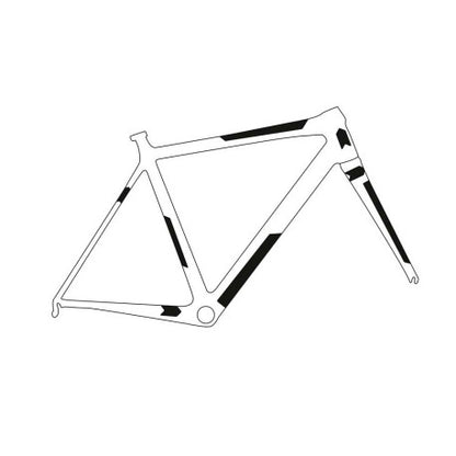 Selbstklebeschutzfolie für Rahmen ALL MOUNTAIN STYLE EXTRA Gravel/Route Sterrato Schwarz
