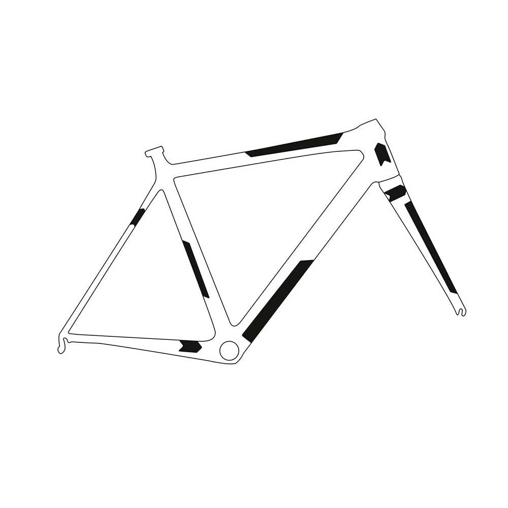ALL MOUNTAIN STYLE EXTRA Gravel/ Road Silber/Transparent Klebeschutz für Rahmen