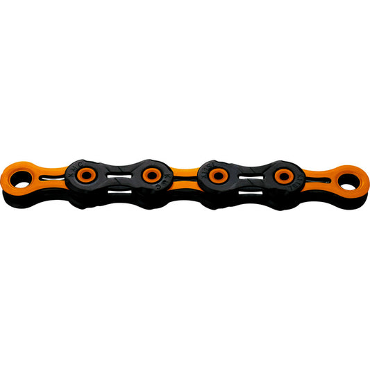 Chaîne 12V KMC DLC12 Waxed Noir/Orange Ciré