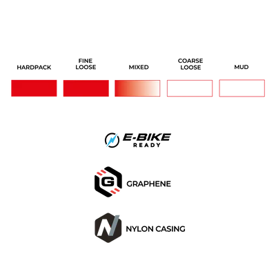 Pneu VITTORIA MARTELLO TRAIL 27.5x2.80 4C Graphene 2.0 Tubeless Ready Souple Noir