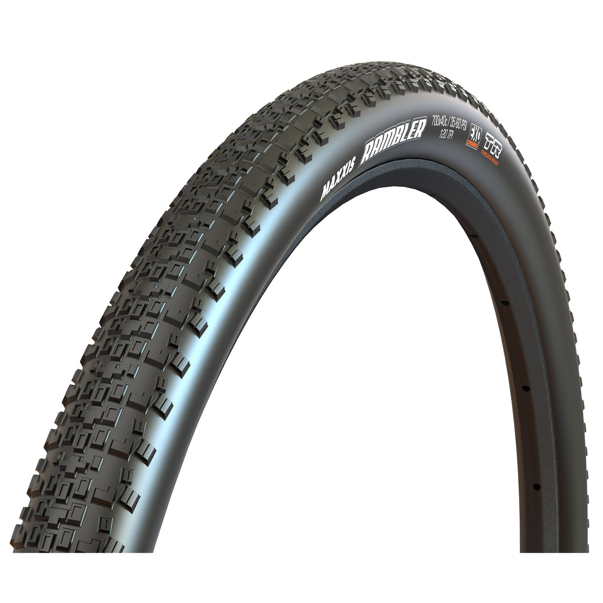 Pneu MAXXIS RAMBLER flanc noir - vue de profil