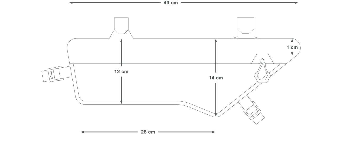 Rahmentasche APIDURA EXPEDITION COMPACT FRAME PACK DRY 3 L Schwarz