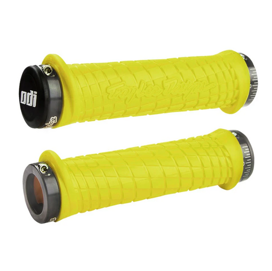 Grips ODI TROY LEE DESIGNS Lock-On 130 mm Jaune