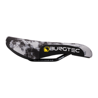 Selle BURGTEC THE CLOUD BOOST Rails CrMo Acid Wash Gris — vue de profil Acid Wash
