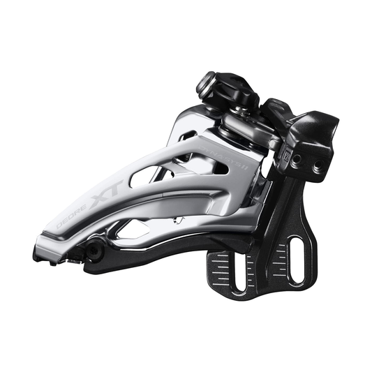 Dérailleur Avant SHIMANO DEORE XT FD-M8020 2x11V Type E — vue 1 sur fond blanc