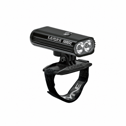 Éclairage Avant LEZYNE HELMET LITE DRIVE 1000XL Noir — vue produit sur fond blanc