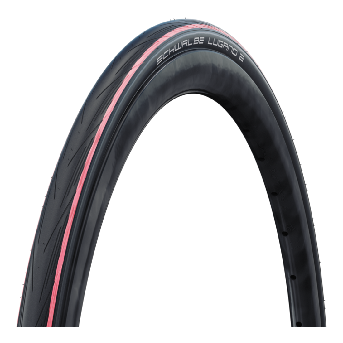 Pneu SCHWALBE LUGANO II 700c K-Guard  TubeType Rouge