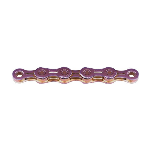 Chaîne 11V KMC TT11 Waxed Neo Chrome Ciré — photo produit sur fond blanc