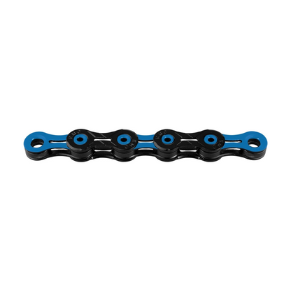 KMC 11-fach-Kette DLC11 Schwarz/Blau — Produktfoto auf weißem Hintergrund