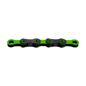 Chaîne 12V KMC DLC12 Noir/Vert — photo produit sur fond blanc