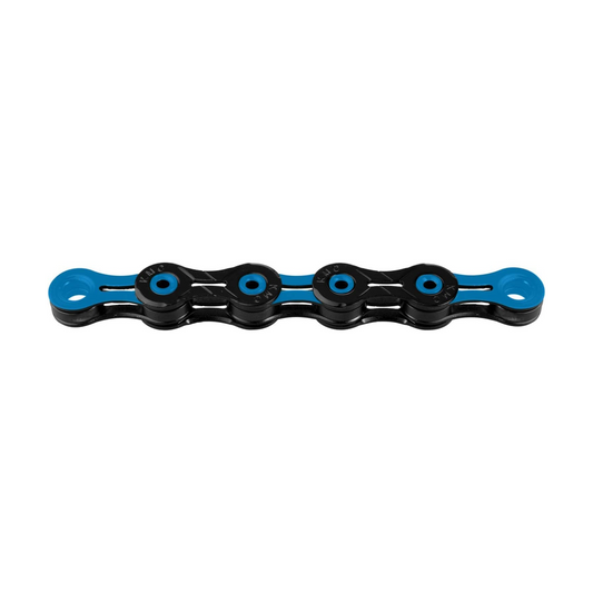 Chaîne 10V KMC DLC10 Noir/Bleu — photo produit sur fond blanc