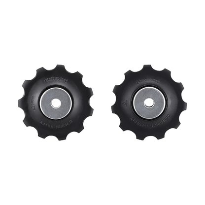 10-fach-Schaltröllchen für SHIMANO DEORE T6000, Schwarz — Teil vor weißem Hintergrund