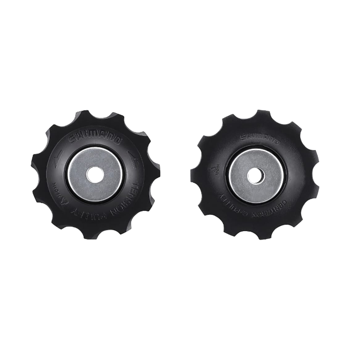10-fach-Schaltröllchen für SHIMANO DEORE M6000 Schaltwerk mit langem Käfig, Schwarz — Teil vor weißem Hintergrund