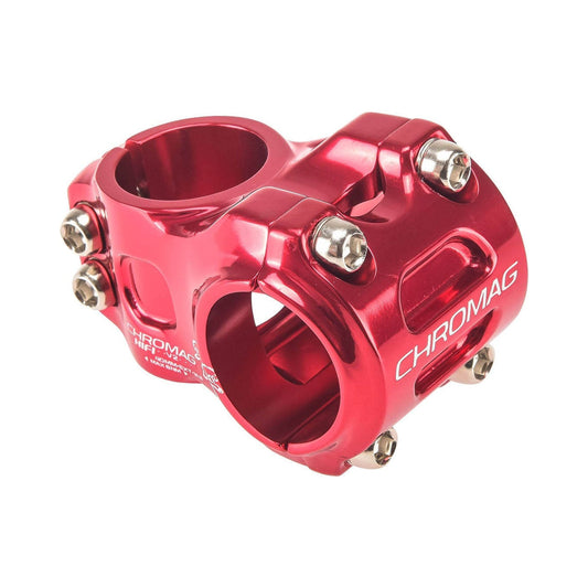 CHROMAG HIFI V2 Vorbau 0° Rot — Hauptansicht auf weißem Hintergrund