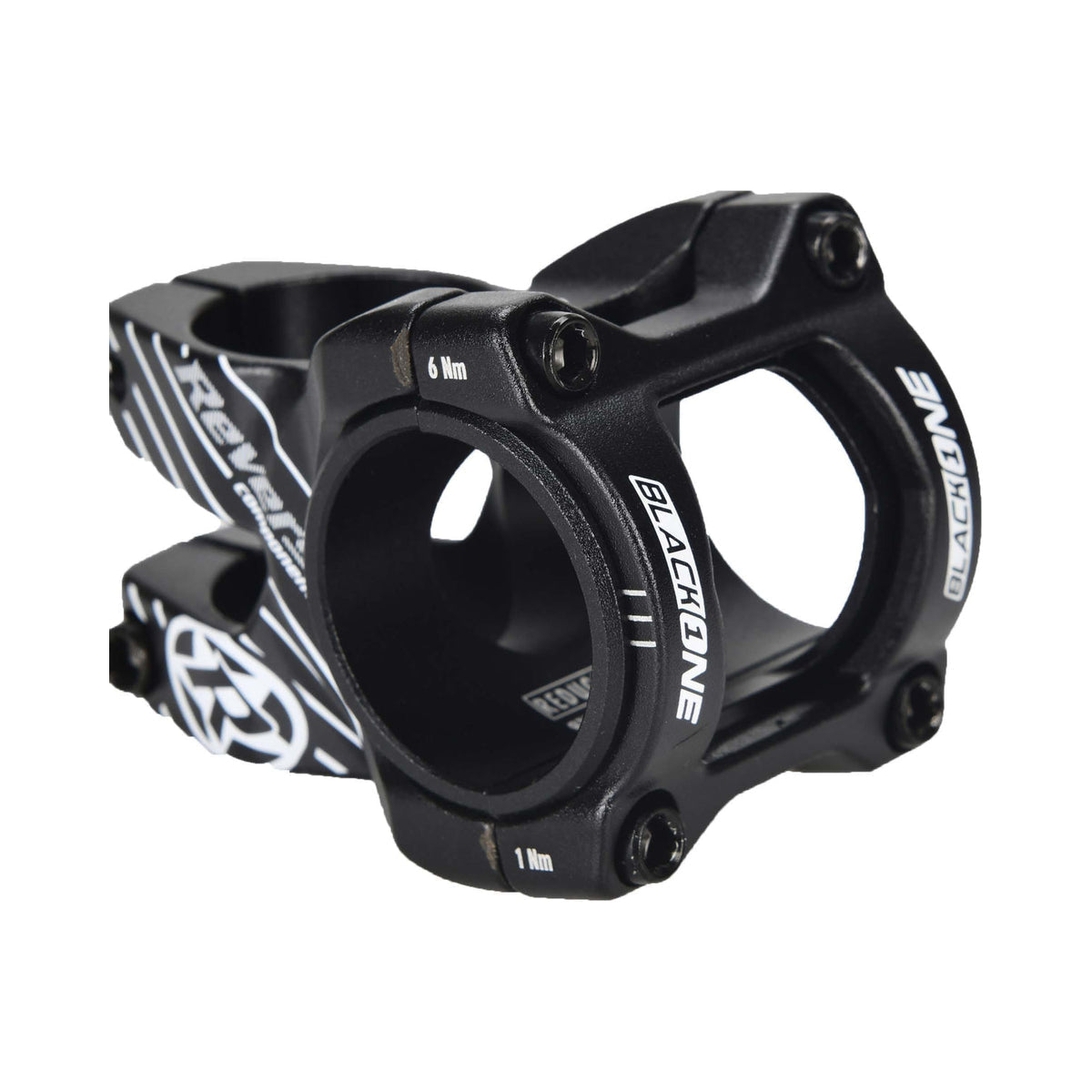 Potence REVERSE COMPONENTS BLACK ONE D-2 Noir/Blanc — vue principale sur fond blanc