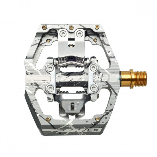 Pedale HT COMPONENTS X3 Titanium Grau Camo