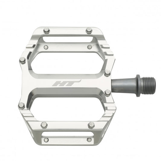 Flache Pedale HT COMPONENTS AR09 Silber