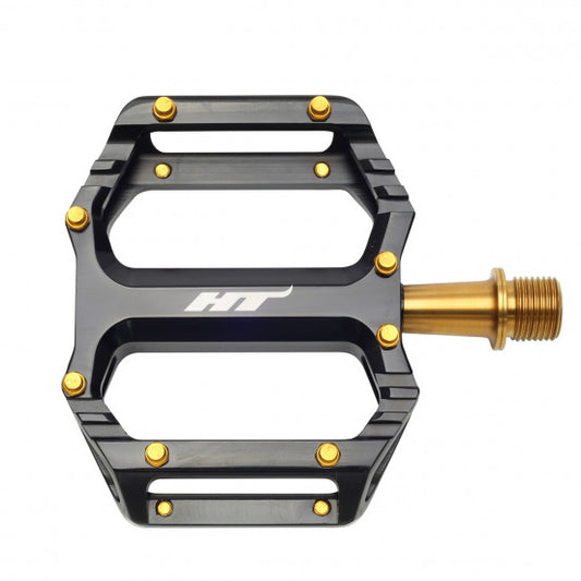 Pedale flach HT COMPONENTS AR09T Titanium Schwarz