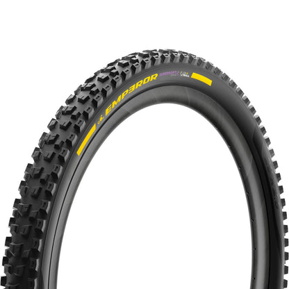 Pneu PIRELLI SCORPION EMPEROR 29x2.50 Supersoft DH+Wall Tubeless Ready Souple Noir/Jaune Team Edition