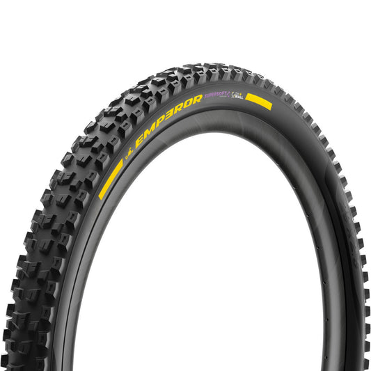 Pneu PIRELLI SCORPION EMPEROR 29x2.50 Supersoft DH+Wall Tubeless Ready Souple Noir/Jaune Team Edition
