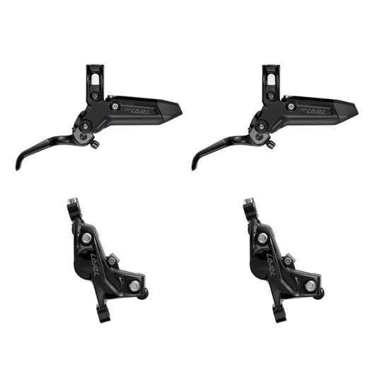 Paire de Freins SRAM LEVEL SILVER STEALTH 4 pistons Noir