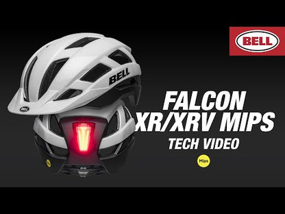 Rennradhelm BELL FALCON XR LED MIPS Weiß/Schwarz
